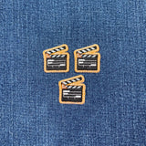 Mini Clapperboard Applique Patch - Cinema Theater Movie 1-1/8" (3-Pack, Iron on)