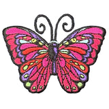 Butterfly Applique Patch - Jewel Tone Gardening Embroidered Insect Badge 2.5" (Iron On)