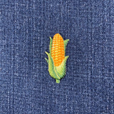 Corn On The Cob Applique Patch - Embroidered Ear of Corn Food Badge 1.5" (Iron On)