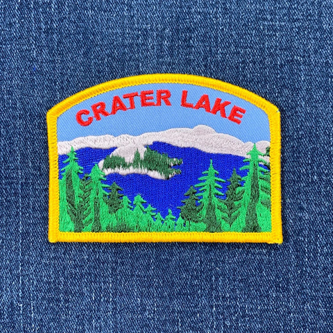 Crater Lake Oregon Patch - Embroidered National Park Badge 3.5" (Iron On)