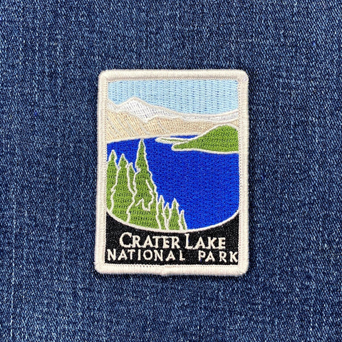 Crater Lake National Park Patch - Embroidered Oregon Badge 2-7/8" (Iron On)