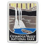 Embroidered patch of Cuyahoga Valley National Park on a white background