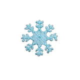 Blue snowflake patch on a white background