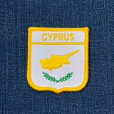 Cyprus Patch - Embroidered Flag Shield Badge 2.75" (Iron Or Sew On)
