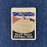 Patch of Death Valley National Park on a denim background