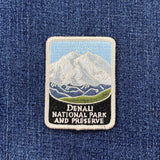Denali National Park and Preserve patch on a denim background
