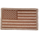 Desert camouflage pattern American flag patch designed for iron-on application