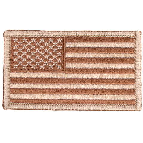 Desert Camo American Flag Patch - Tan DCU United States USA Badge 3-3/8" (Iron or Sew On)