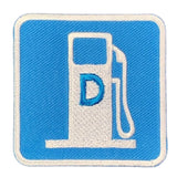 Diesel Fuel Pump Patch - Embroidered Highway Sign Badge 2" (Iron On)