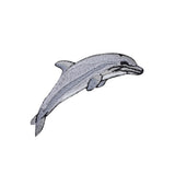 dolphin patch on a white background