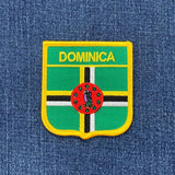Dominica Patch - Embroidered Flag Shield Badge 2.75" (Iron On)