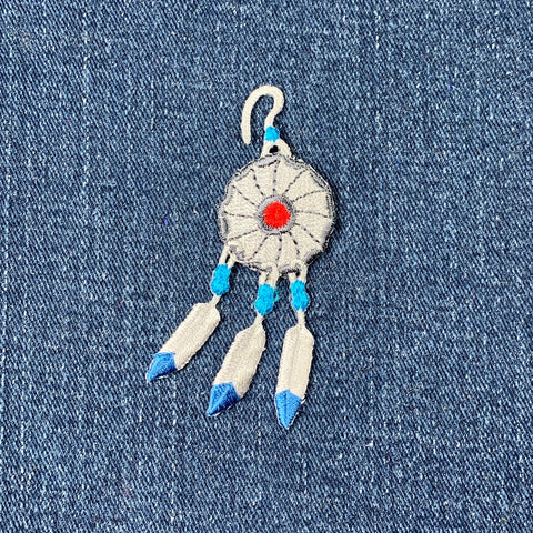 Dream Catcher Applique Patch - Embroidered Native American Indian Feathers Badge 2.75" (Iron On)