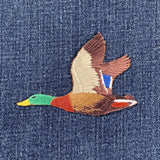 2-Pack Duck Applique Patch Set - Embroidered Drake Mallard Water Fowl Badge 3" (Iron On)