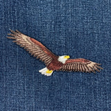 Bald Eagle Applique Patch - Soaring Bird Animal Embroidered Badge 4.5" (Iron on)