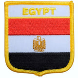 Egypt Patch - Embroidered Flag Shield Badge 2.75" (Iron Or Sew On)