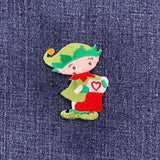 Santa's Elf Applique Patch - Embroidered Christmas North Pole Badge 2.25" (Iron On)