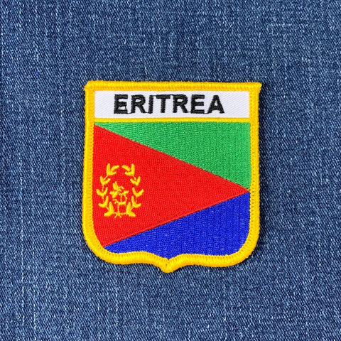 Eritrea Patch - Flag Shield Embroidered Badge 2.75" (Iron Or Sew On)