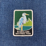 Everglades National Park Patch - Embroidered Egret & Wetlands Florida Badge 2-7/8" (Iron On)