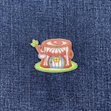 Fairy Garden Applique Patch - Embroidered Tiny Gnome House Badge 2" (Clearance, Iron On)