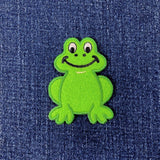 Frog Applique Patch - Embroidered Animal Badge 2.25" (Iron On)