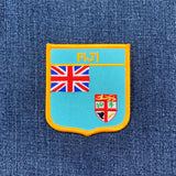 Fiji flag patch on a denim background