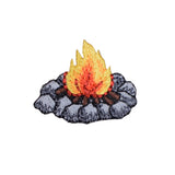a camp fire pit patch on a white background