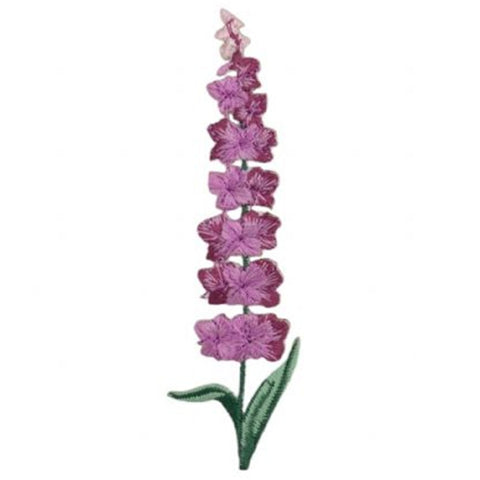 Fireweed Applique Patch - Flower Wildflower Gardening Embroidered Badge 4.5" (Iron on)