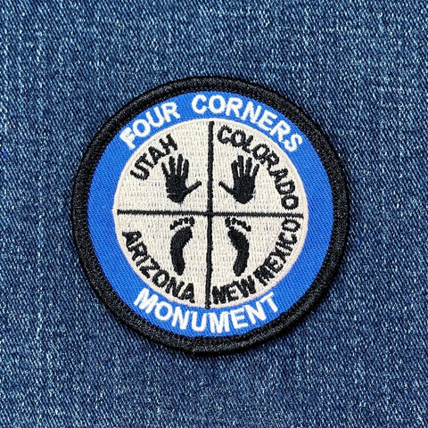 Four Corners Monument Patch - Embroidered Utah Colorado Arizona New Mexico Badge 2.5" (Iron Or Sew On)