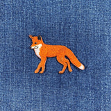 Fox Applique Patch - Embroidered Wild Animal Badge 2.5" (Iron On)
