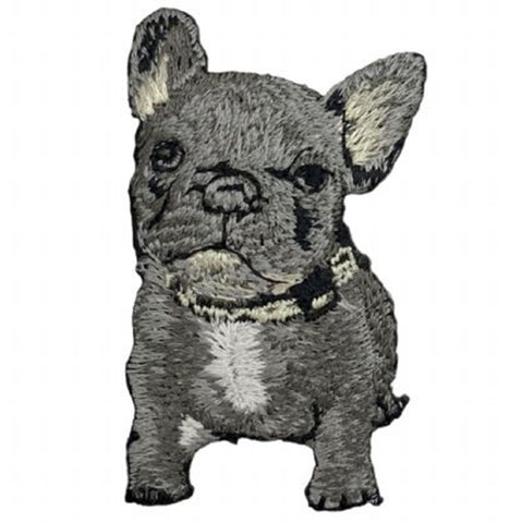 French Bulldog Applique Patch - Frenchie Dog Animal Pet Badge 2.5" (Iron on)