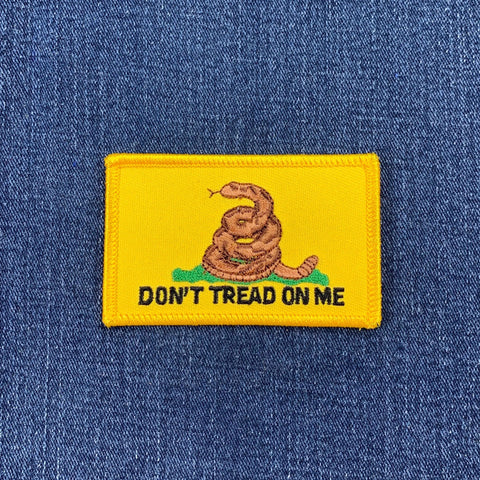 Embroidered Flags & Political Sewing Patches Don't Tread On Me Gadsden Flag Iron-On Embroidered Patch - American Revolution Style Don't Tread On Me Gadsden Flag Patch Embroidered Flags & Political Sewing Patches Don't Tread On Me Gadsden Flag Iron-On Embroidered Patch - American Revolution Style Don't Tread On Me Gadsden Flag Patch