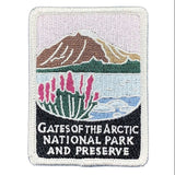 Embroidered patch of Gates of the Arctic National Park and Preserve on a white background