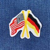 Germany & USA Flags Patch - United States of America Deutschland Embroidered Badge 3.25" (Iron Or Sew On)