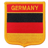 Germany Patch - Embroidered Deutschland Flag Shield Badge 2.75" (Iron Or Sew On)