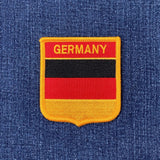 Germany Patch - Embroidered Deutschland Flag Shield Badge 2.75" (Iron Or Sew On)