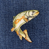 Golden Trout Applique Patch - Embroidered Fish Badge 2-7/8" (Iron On)