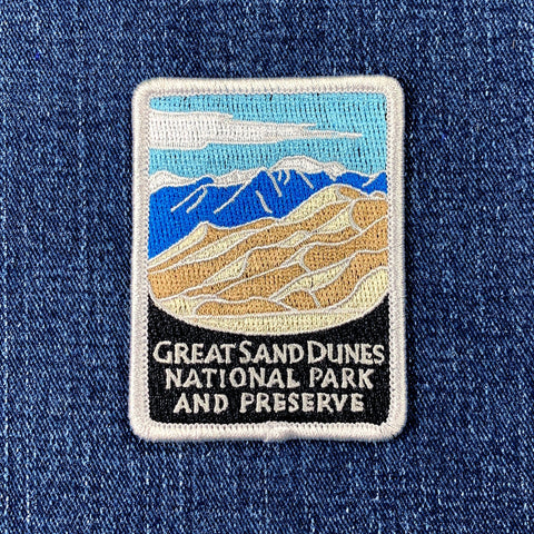 Great Sand Dunes Patch - Embroidered Colorado National Park & Preserve Badge 2-7/8" (Iron On)