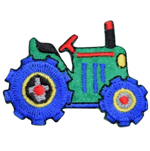 Tractor Applique Patch - Farm Equipment Harvest Crops Small Embroidered Badge 2" (Iron on)