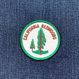 California Redwoods Patch - Embroidered CA Sequoia Hiking Badge 2.5" (Iron Or Sew On)