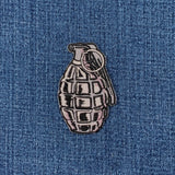 Grenade Applique Patch - Embroidered Novelty Badge 2.5" (Iron Or Sew On)