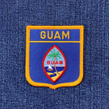 Guam Patch - Embroidered Flag Shield Badge 2.75" (Iron Or Sew On)