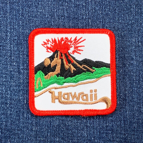 Hawaii Patch - Volcano Embroidered Badge 2.5" (Iron Or Sew On)