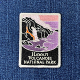 Patch of Hawaii Volcanoes National Park on a denim background