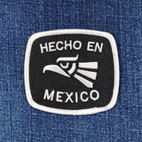 Hecho en Mexico Patch - Embroidered Golden Eagle Badge 3-1/8" (Iron Or Sew On)