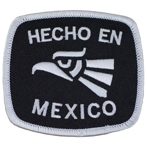 Hecho en Mexico Patch - Spanish "Made in Mexico" Eagle Embroidered Badge 3-1/8" (Iron Or Sew On)