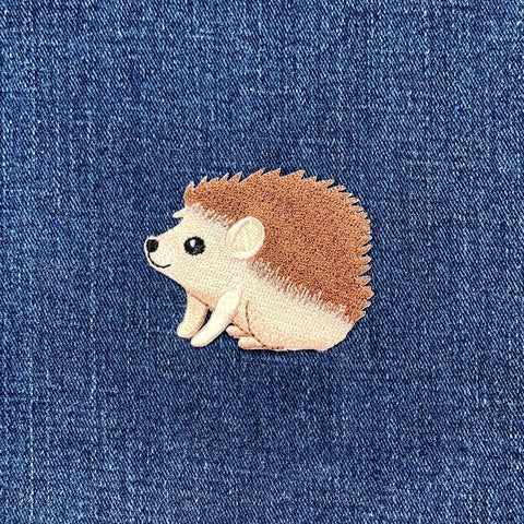 Hedgehog Applique Patch - Cute Embroidered Animal Badge 2.25" (Iron Or Sew On)