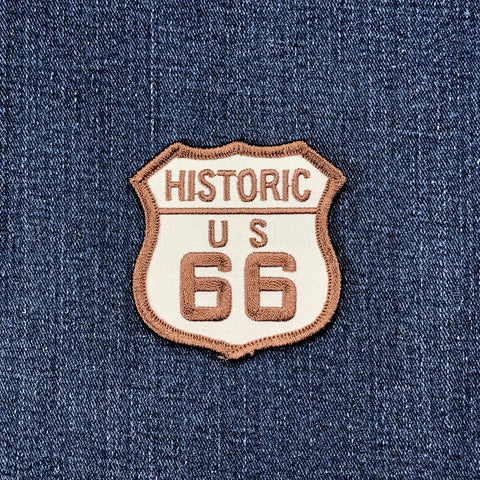 Historic Route 66 Patch - Embroidered Highway Sign Badge 2.5" (Iron On)