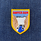 Patch of Hoover Dam on a denim background