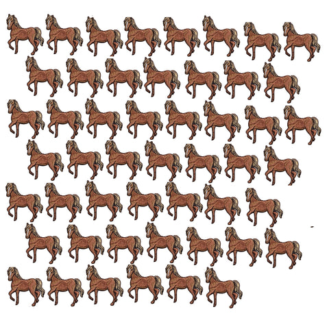 50-Pack Small Horse Applique Patch - Equestrian, Animal Badge 1-5/8" (Iron on)