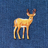 Deer Applique Patch - Deer Buck Embroidered Animal Badge 3" (Iron On)